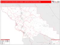 San Luis Obispo Paso Robles Arroyo Grande Metro Area Wall Map Zip Code